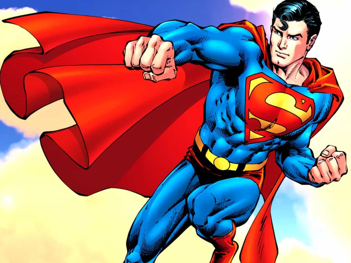 Cartoon picture of Superman