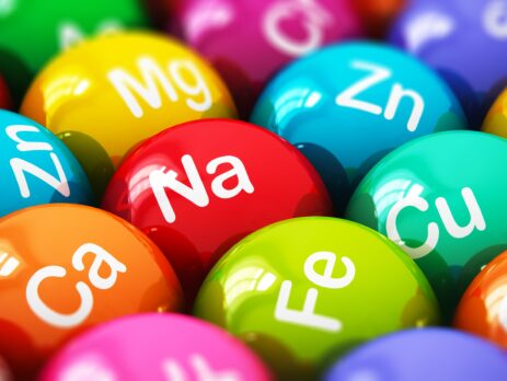 Macro view of colour balls with mineral elements written on them||Top down view of various wooden bowls of fruit||Line-up of 12 essential minerals represented by colour balls with element name
