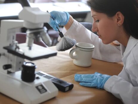 Lab technician testing samples