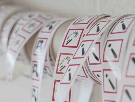 COSHH hazard stickers