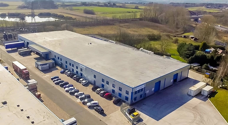 ReAgent factory aerial drone shot 2020