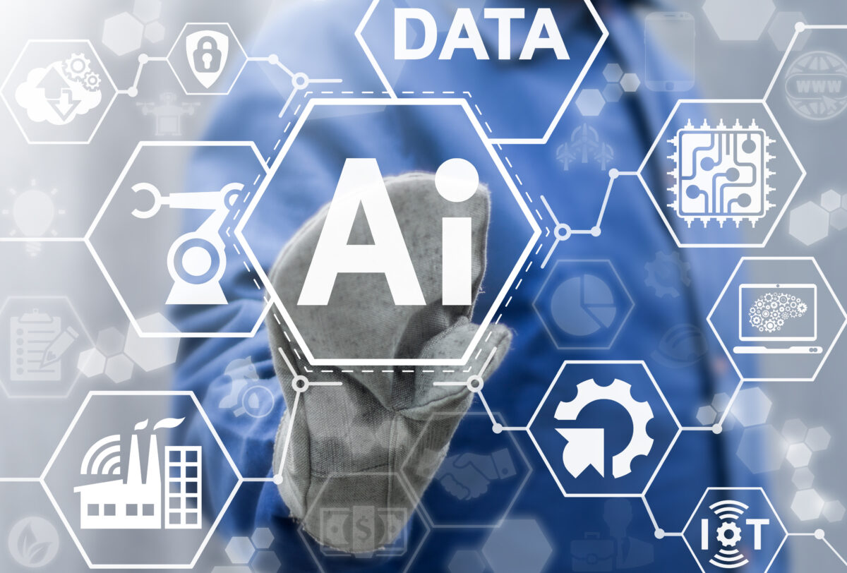 Artificial intelligence (AI) illustration concept