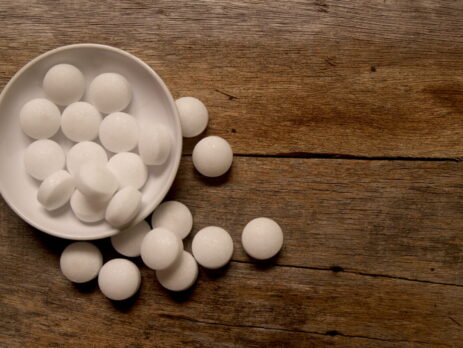 White naphthalene balls in a shallow dish||Person spraying herbicide onto weeds||Close up of a white amoxicillin pill||benzene-derivatives||A graphic showing derivatisation process