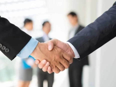Cropped image of businesspeople handshaking