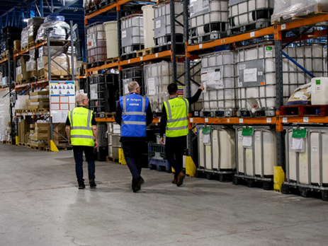 ReAgent conducting a tour of their facilities with a customer