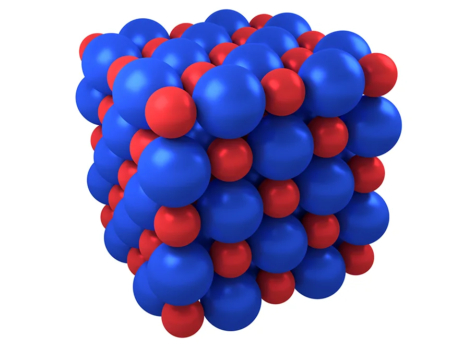 Graphic of a crystal structure of an ionic bond