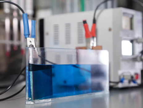 Electrolysis in a chemical lab