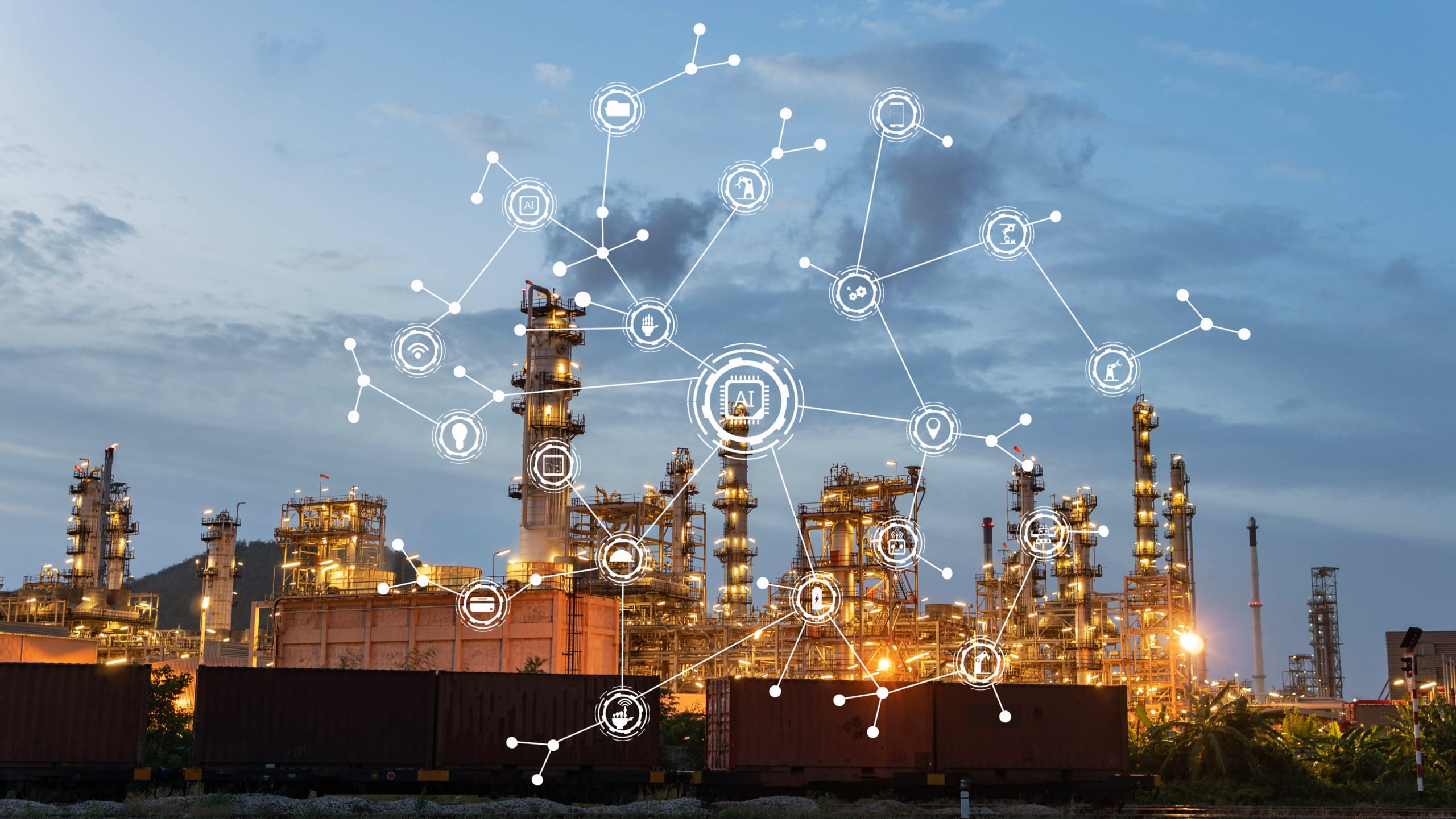 AI in chemical manufacturing graphic