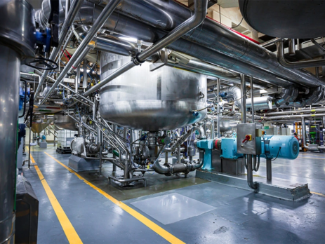 Interior of one of the biggest chemical manufacturing companies, which often uses the Haber Bosch process