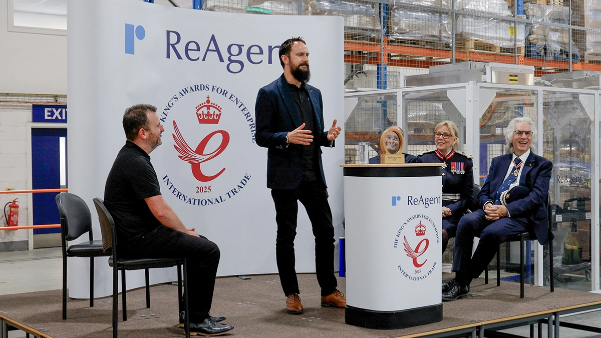 Rich talking at the King's Award