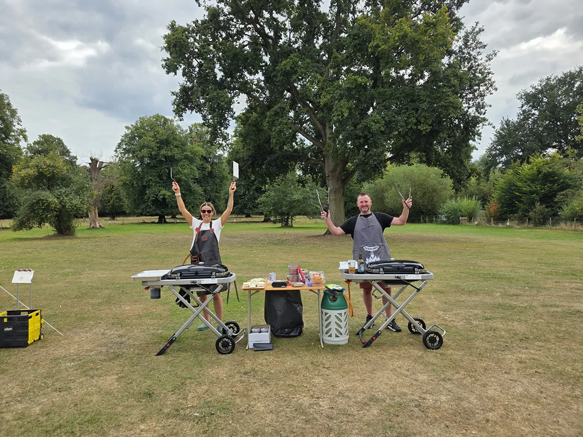 ReAgent camping - cooking a BBQ