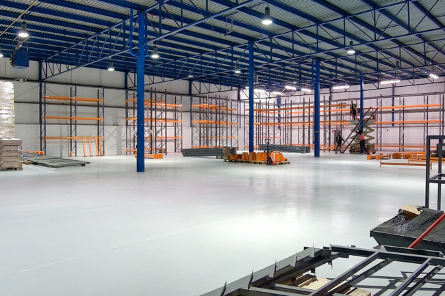 Photo of ReAgent's pallet racking being relocated