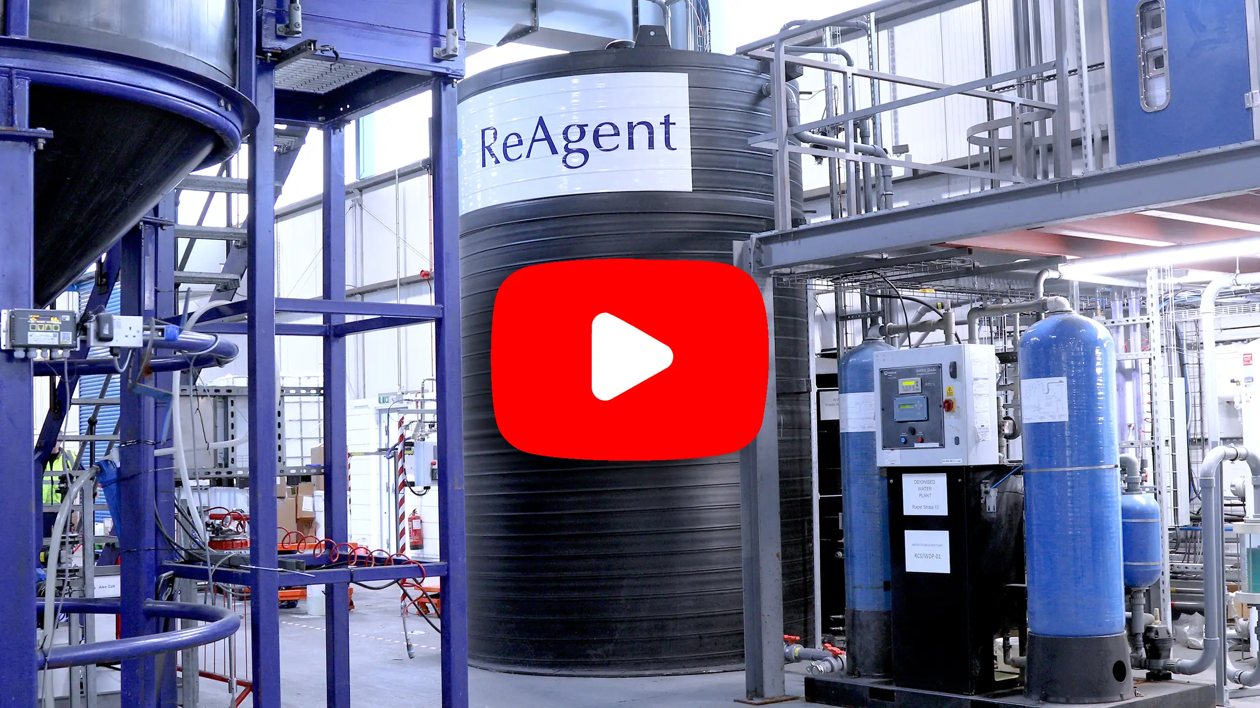 Mixing tank that's part of ReAgent's chemical manufacturing services