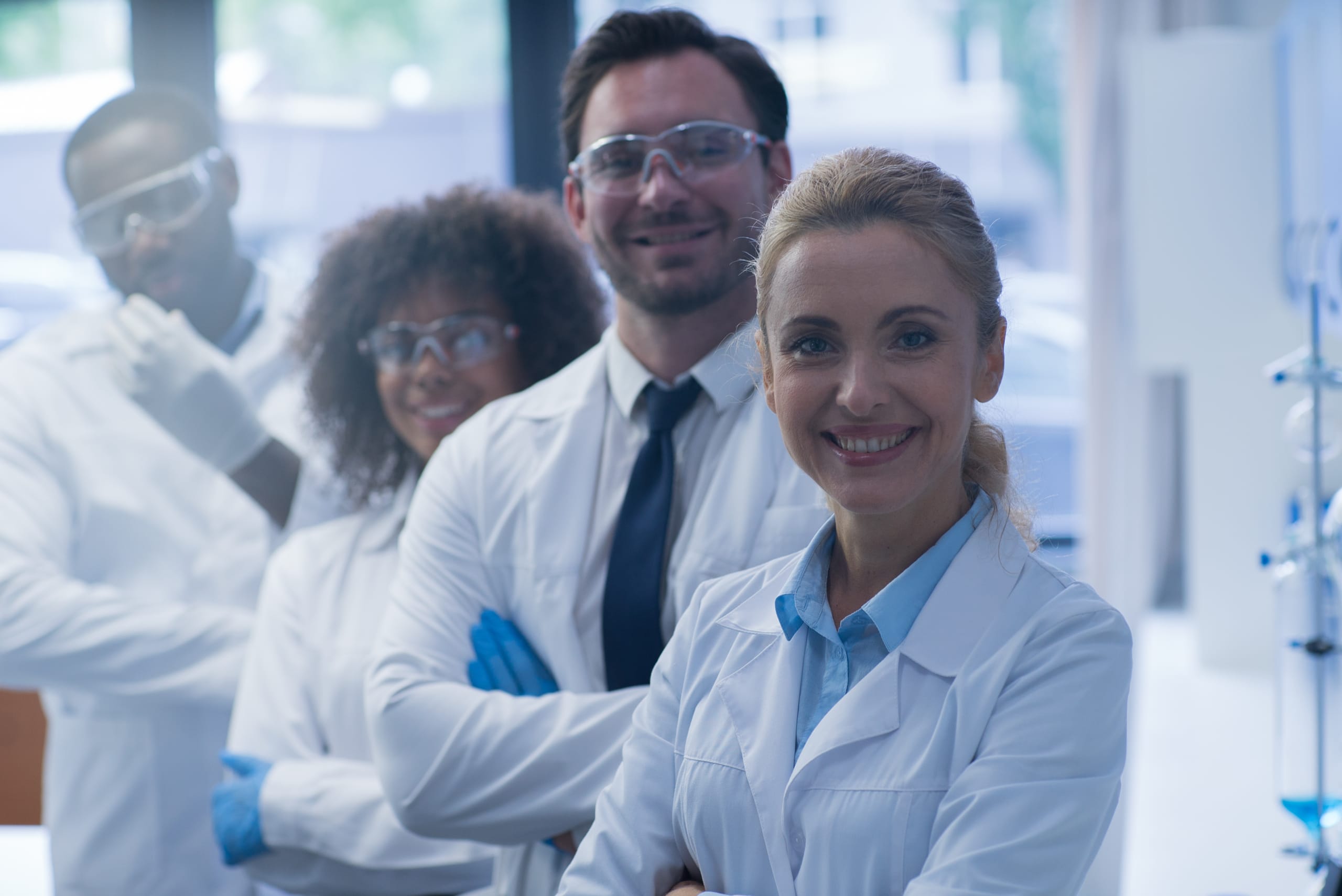 Scientists in lab coats