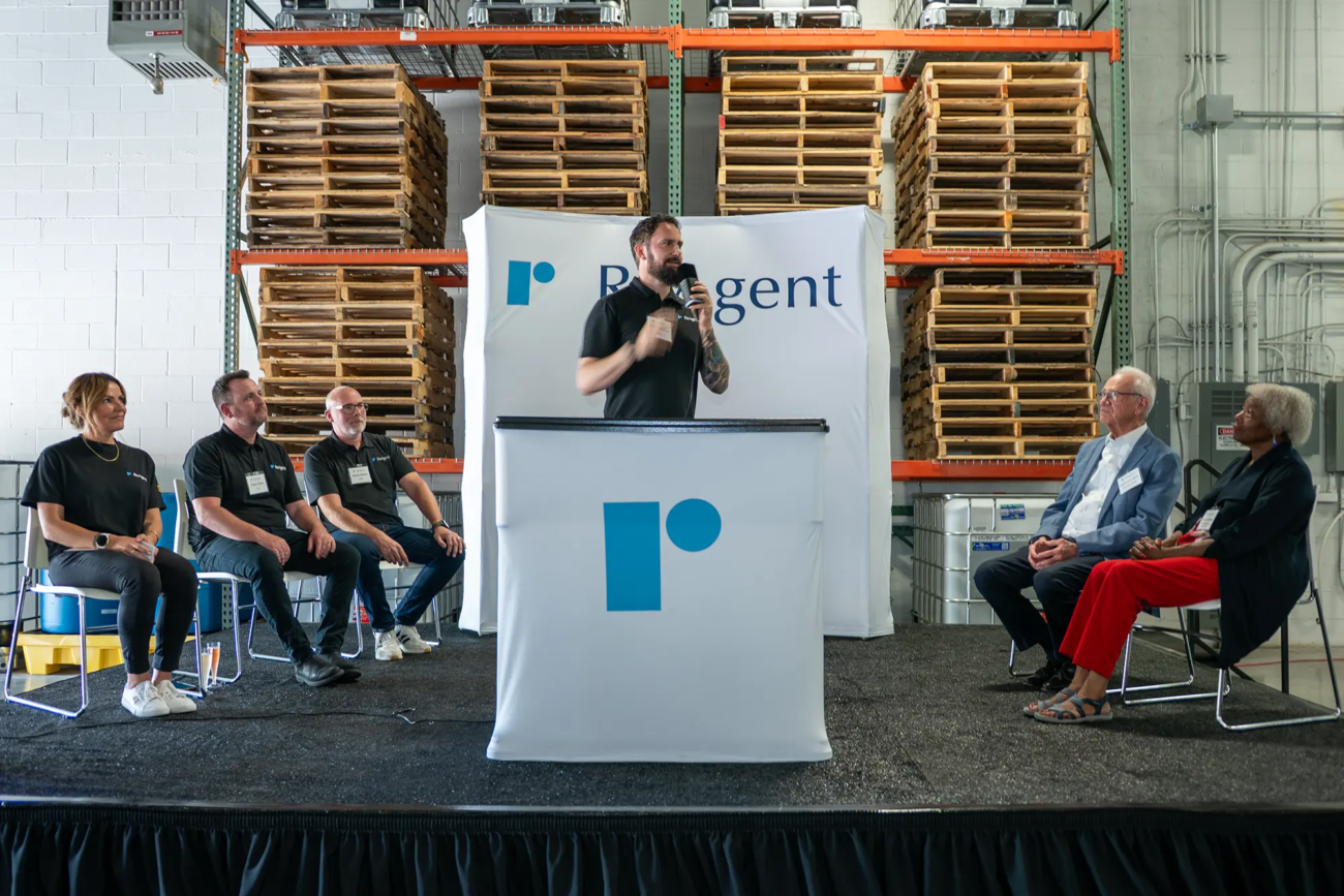 Rich Hudson giving a speech at the launch of ReAgent USA