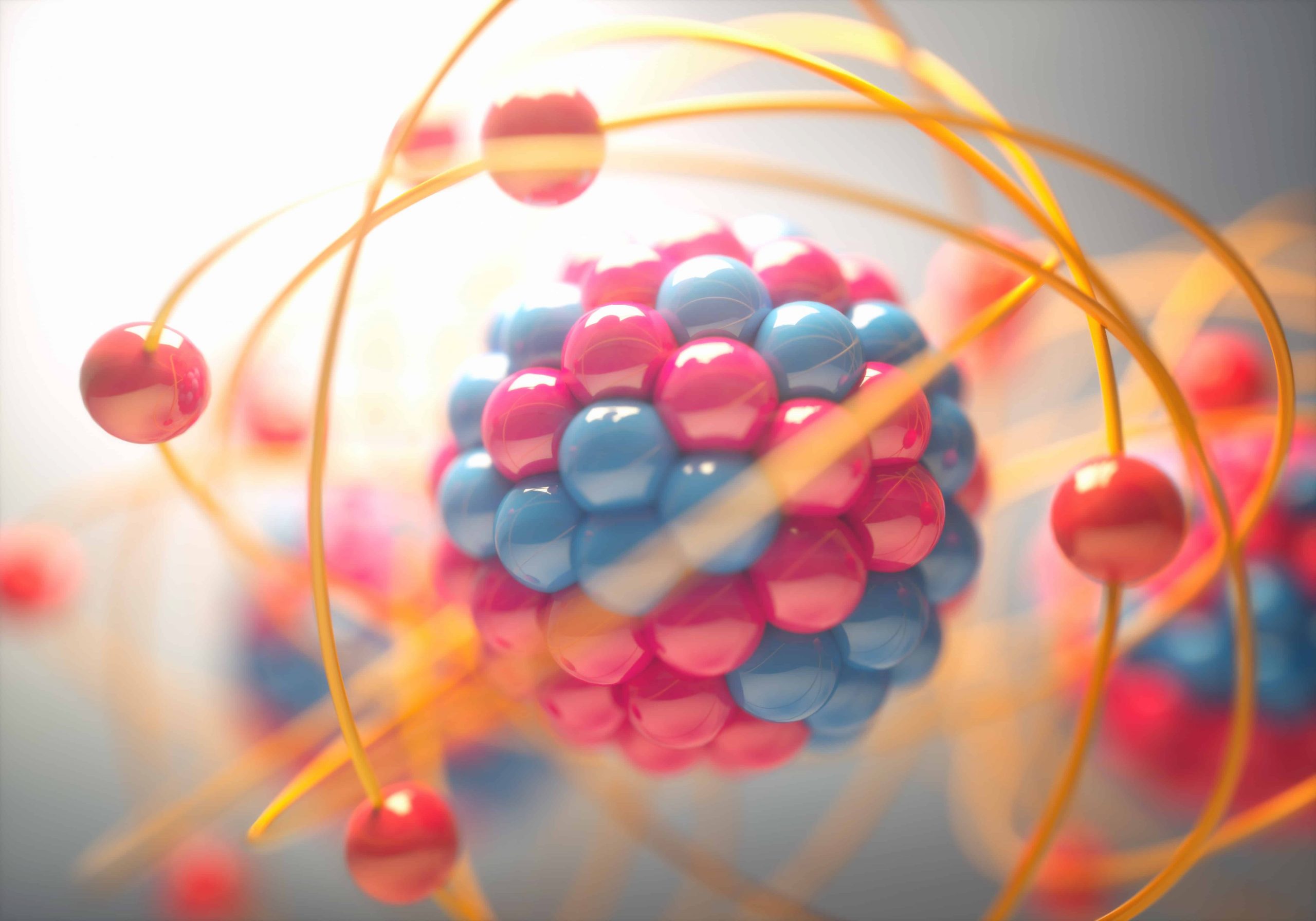 3D Illustration of an atom