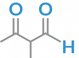 Chemical structure of 2-methyl-3-oxo-butanal