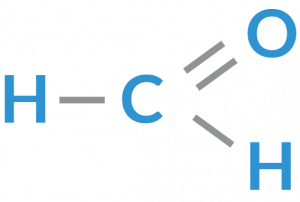 Chemical structure of formaldehyde