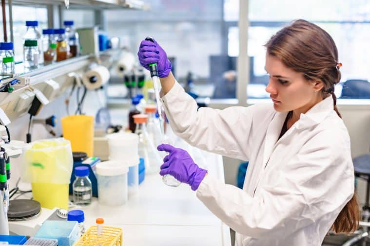 Chemistry researchers conduct many lab experiments