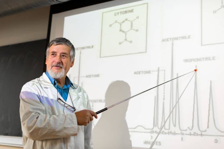 Jobs in the chemical industry include chemistry professors and lecturers