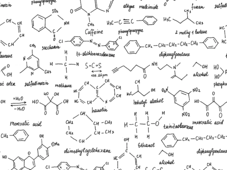 Various organic compound molecules written on white paper||Functional groups of aldehyde and ketone