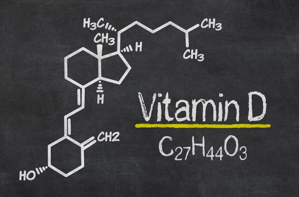 Chemical fomula showing the science behind vitamin D supplements