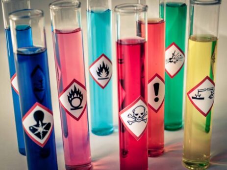 chemical hazards on test tubes