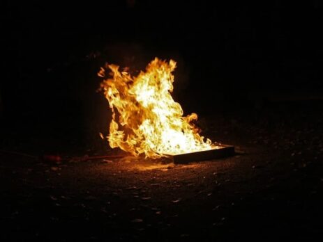 A campfire