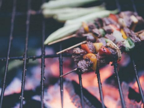 Kebabs on a barbecue