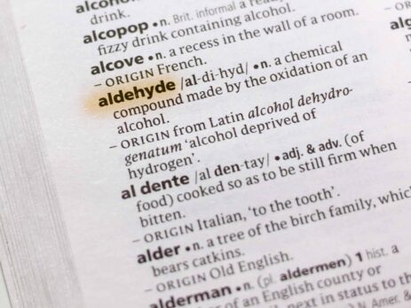 Aldehyde in the dictionary||Chemical formula showing the removal of hydrogen from alcohol to produce an aldehyde||Chemical structure of propanal||Chemical structure of pentanal||Chemical structure of formaldehyde||Chemical structure of ethanal||Chemical structure of butanal||The generalised chemical structure of aldehydes||Chemical structure of 2-methyl-3-oxo-butanal||Structural chemical formula and molecule model of retinaldehyde||Formaldehyde vector illustration